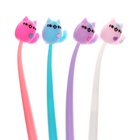 Ручка гелевая-прикол, синий стержень, Котик МИКС (48 шт) - фото 809445521