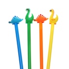 Ручка-прикол Calligrata «Динозавр», синий стержень, гелевая, МИКС (комплект 12 шт) - фото 69452869