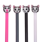 Ручка гелевая-прикол, синий стержень, Котенок МИКС (12 шт) - фото 809445553