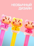 Ручка-прикол Calligrata «Зверушки», синий стержень, гелевая, МИКС - Фото 2