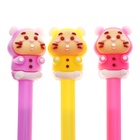 Ручка гелевая-прикол, синий стержень, Зверушки МИКС (12 шт) - фото 809445577