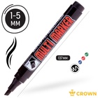 Маркер перманентный Crown. Multi Marker, чёрный, узел 5.0 мм, линия 1.0 мм/5.0 мм - Фото 6