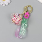 Брелок пластик с карабином, ремешком"Летающая тарелка цифры "водный с декором1,8х5,3х5,6 см - фото 25424501