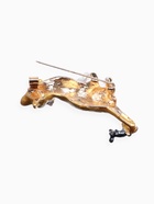 Брошь «Кот и мышь», цвет жёлто-серый в золоте - фото 809302422