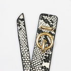 Браслет кожа «Сафари» змея, цвет бело-чёрный L=17.5 см - Фото 2