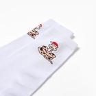 Новый год. Символ года. Змея. Носки женские "Новогодняя змея", цвет белый, р-р 23-25 - фото 25539883