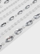 Стразы и жемчуг самоклеящиеся для декора, фигурные, 120 шт., белый, серебряный - Фото 2