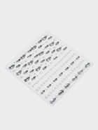 Стразы и жемчуг самоклеящиеся для декора, фигурные, 120 шт., белый, серебряный - Фото 3