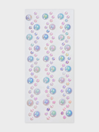 Жемчуг самоклеящийся, с голографией, набор 125 шт. на листе