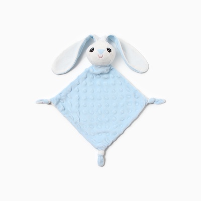 Плед детский с игрушкой «Крошка Я. Зайка» 75×90 см, голубой