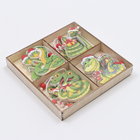 Елочные игрушки «Змея», в деревянной подарочной упаковке, 12 шт. - Фото 10