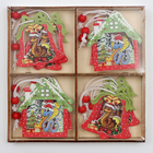 Елочные игрушки в деревянной подарочной упаковке, 12 шт. - Фото 11