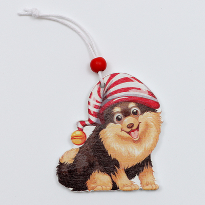 Елочные игрушки в деревянной подарочной упаковке, 12 шт., 13×13×2 см