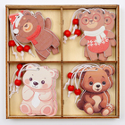 Елочные игрушки в деревянной подарочной упаковке, 12 шт., 13×13×2 см - Фото 3