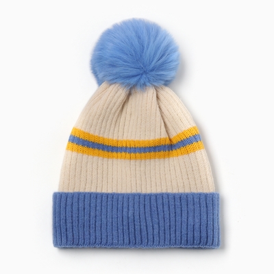 Шапка детская MINAKU, размер 48-50, голубая