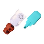 Набор маркеров текстовыделителей 6 штук 6 цветов, в пенале на молнии Капибары - Фото 3