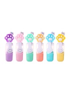 Набор маркеров-текстовыделителей Calligrata «Лапки смайл », 6 цветов, скошенный наконечник, узел 5 мм, в пенале на молнии - Фото 2