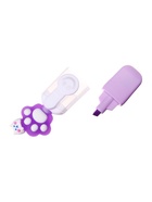 Набор маркеров-текстовыделителей Calligrata «Лапки смайл », 6 цветов, скошенный наконечник, узел 5 мм, в пенале на молнии - Фото 4