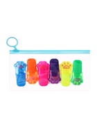 Набор маркеров текстовыделителей «Лапки неон», в пенале на молнии, 6 штук, 6 цветов - фото 119847110