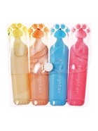 Набор маркеров текстовыделителей «Лапки», 4 штуки, 4 цвета, в блистере - Фото 6