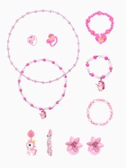 Детский подарочный набор «Выбражулька. Влюблённый единорог», 10 предметов: кольца, бусы, браслеты, клипсы, резинки, розовый 10705656