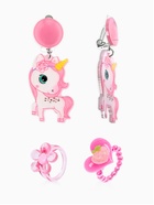 Детский подарочный набор «Выбражулька. Влюблённый единорог», 10 предметов: кольца, бусы, браслеты, клипсы, резинки, розовый 10705656