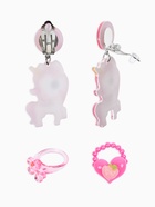 Детский подарочный набор «Выбражулька. Влюблённый единорог», 10 предметов: кольца, бусы, браслеты, клипсы, резинки, розовый 10705656