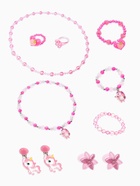 Детский подарочный набор «Выбражулька. Влюблённый единорог», 10 предметов: кольца, бусы, браслеты, клипсы, резинки, розовый 10705656