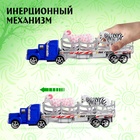 Грузовик инерционный «Зооперевозчик», 2 фигурки животных, МИКС - Фото 4