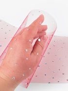 Фатин с блёстками, 15 см, 23 ± 1 м, 11 ± 1 г/м², цвет красный №17 - Фото 3