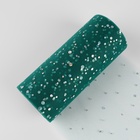 Фатин с блёстками, 15 см, 23 ±1 м, 11 ±1 г/м², цвет тёмно-зелёный №59 - Фото 1