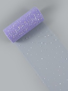 Фатин с блёстками, 15 см, 23±1 м, 11±1 г/м², сиреневый №25 - Фото 1