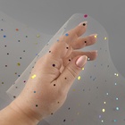 Фатин с разноцветными блёстками, 15 см, 23±1 м, 11±1 г/м², бежевый №4 - Фото 4