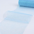 Фатин с глиттером, 15 см, 9±0.5 м, 11±1 г/м², голубой №07 - Фото 2