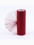 Фатин с глиттером, 15 см, 9±0.5 м,11±1 г/м², фуксия №24 - Фото 2