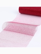 Фатин с глиттером, 15 см, 9±0.5 м,11±1 г/м², фуксия №24 - Фото 3