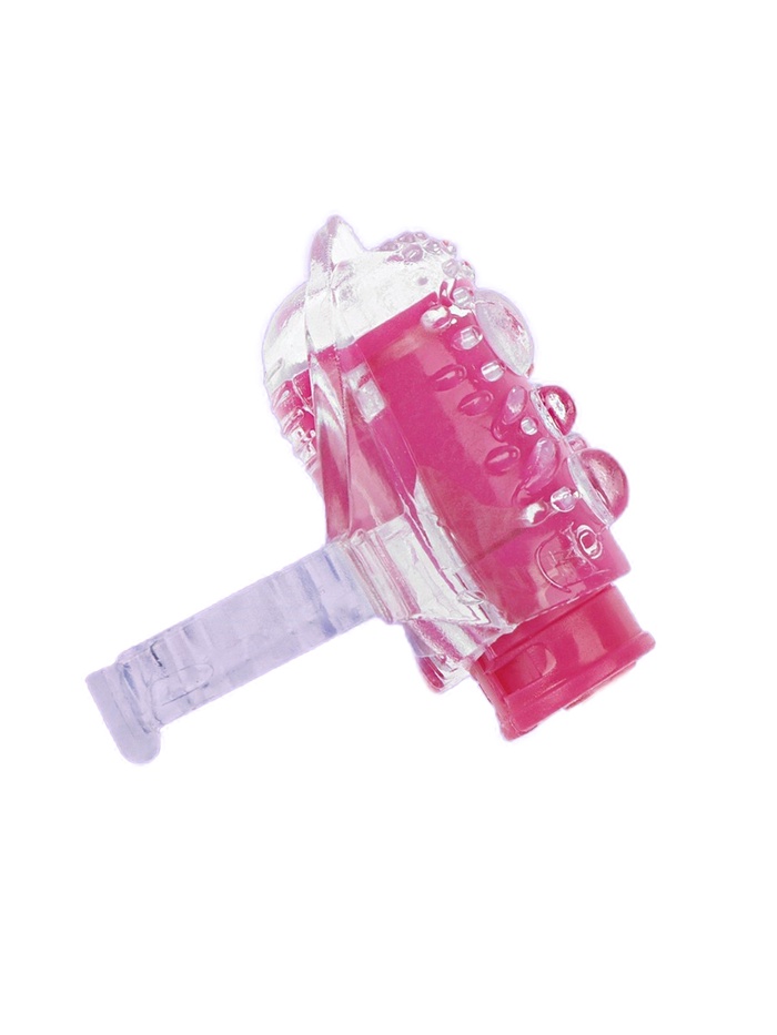 Вибратор для прелюдий, пальчиковый, рельефный, розовый - Фото 1