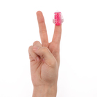 Вибратор для прелюдий, пальчиковый, рельефный, розовый - Фото 5