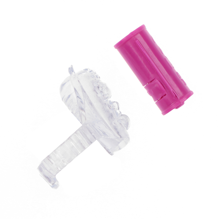 Вибратор для прелюдий, пальчиковый, рельефный, фиолетовый - Фото 1