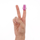Вибратор для прелюдий, пальчиковый, рельефный, фиолетовый - Фото 4