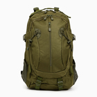 Рюкзак тактический туристический Storm tactic, 30 л, с карманами, однотонный, оливковый - Фото 2