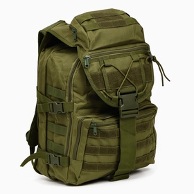 Рюкзак тактический туристический Storm tactic, 40 л, с карманами, однотонный, оливковый
