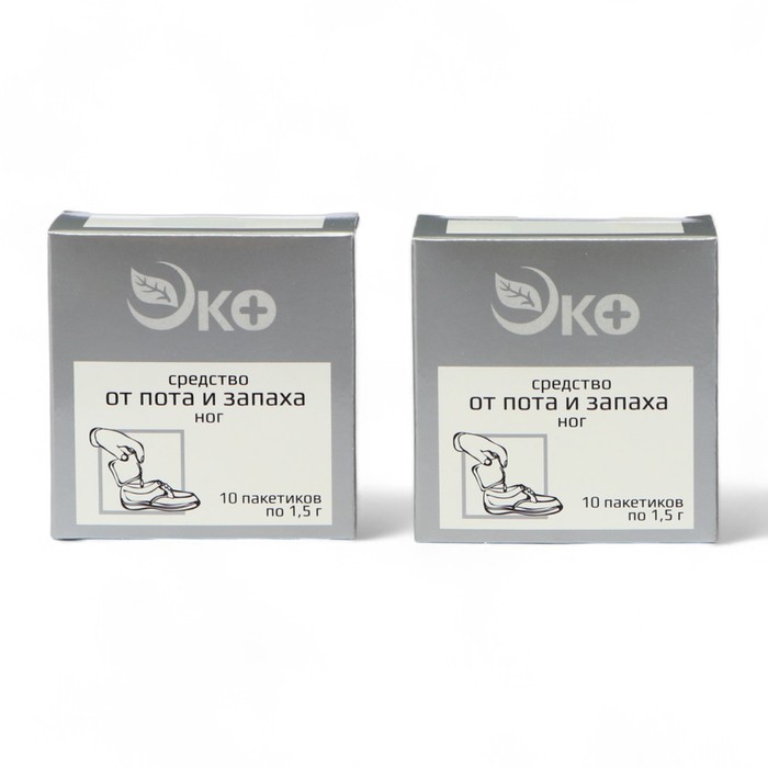 Средство от пота и запаха ног Экотекс, 10 пакетиков по 1.5 г, 2 набора - Фото 1