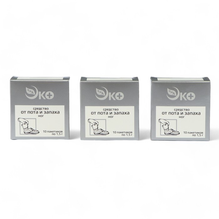 Средство от пота и запаха ног Экотекс, 10 пакетиков по 1,5 г, 3 набора - Фото 1