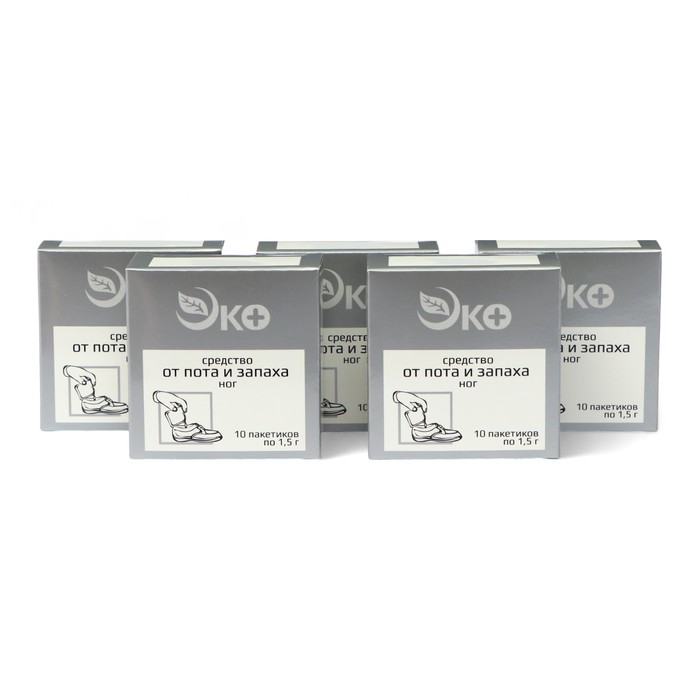 Средство от пота и запаха ног Экотекс, 10 пакетиков по 1,5 г, 5 наборов - Фото 1