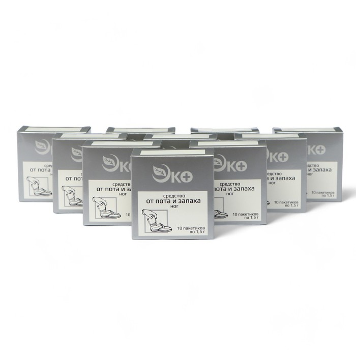 Средство от пота и запаха ног Экотекс, 10 пакетиков по 1.5 г, 10 наборов - Фото 1
