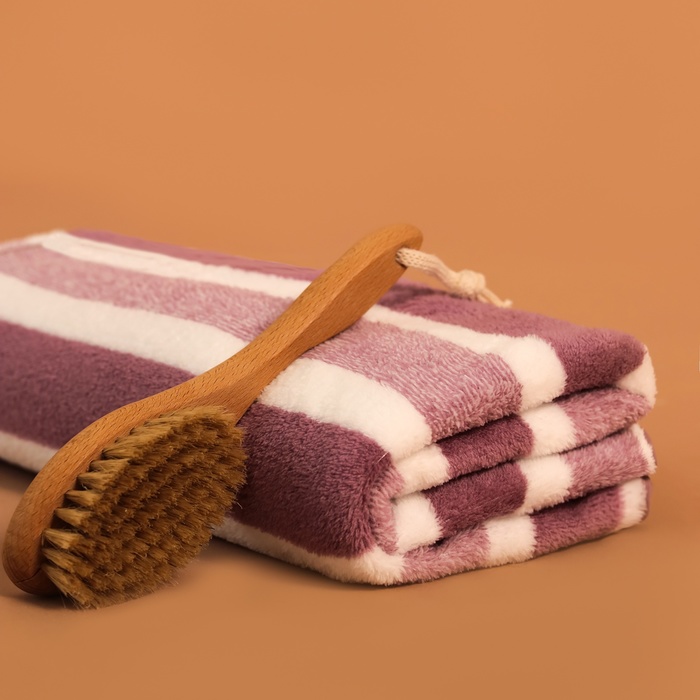 Полотенце банное «Этель. Геометрия», 70×140 см, фиолетовое - Фото 1