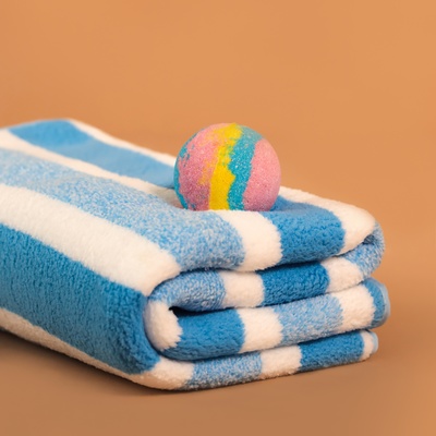 Полотенце банное «Этель. Геометрия», 70×140 см, голубое