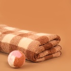 Полотенце банное «Этель. Клетка», 70×140 см, коричневое - Фото 1