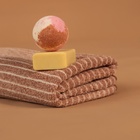 Полотенце банное «Этель. Линии», 70×140 см, коричневое - Фото 1